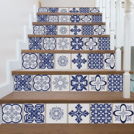 Πορτογαλικό azulejos μοτίβο Αυτοκόλλητο Σκάλας