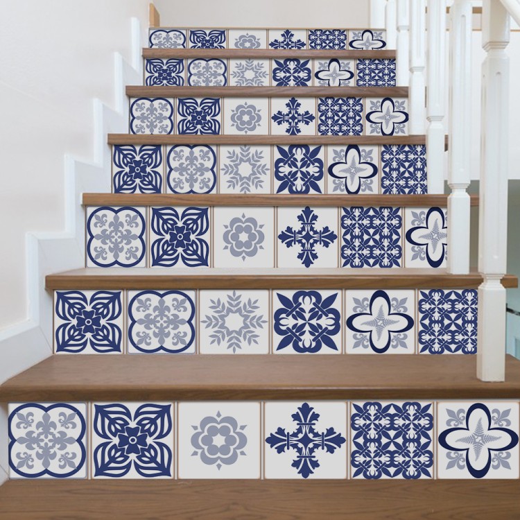 Αυτοκόλλητο Σκάλας Πορτογαλικό azulejos μοτίβο