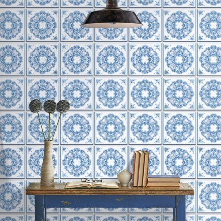 Abstract azulejo μοτίβο γαλάζιο μοτίβο