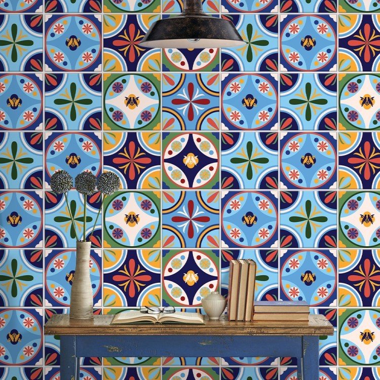 Ταπετσαρία Τοίχου Vintage azulejos μοτίβο