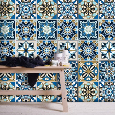 Dark Blue Spanish pattern