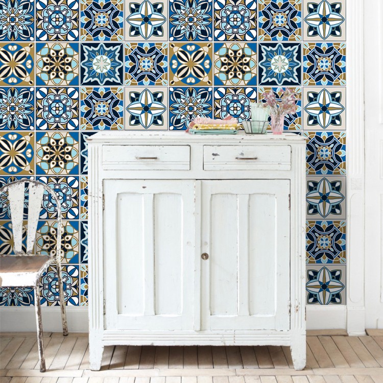 Ταπετσαρία Τοίχου Dark Blue Spanish pattern