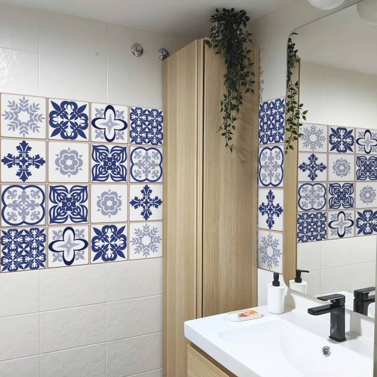 Ταπετσαρία Τοίχου Πορτογαλικό azulejos μοτίβο
