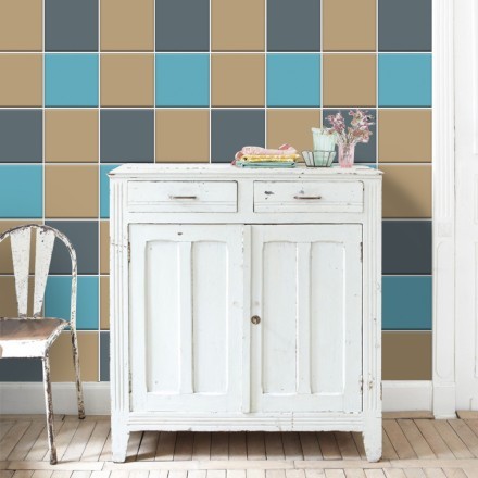 Graphite - Light blue - Silk grey Ταπετσαρία Τοίχου