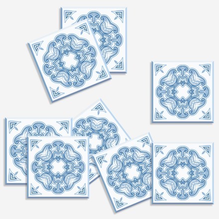 Carribean μοτίβο (8 τεμάχια)