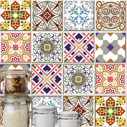 Αφηρημένο abstract μοτίβο (8 τεμάχια) Αυτοκόλλητο πλακάκι τοίχου