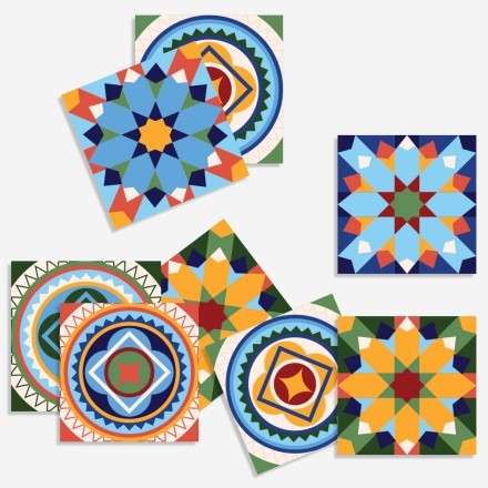Vintage mandala μοτίβο (8 τεμάχια)