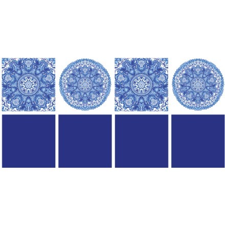 Μπλε πορτογαλικό μοτίβο (8 τεμάχια)