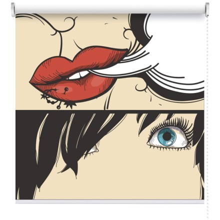 Comic Red Lips Ρολοκουρτίνα - Ρόλερ Σκίασης
