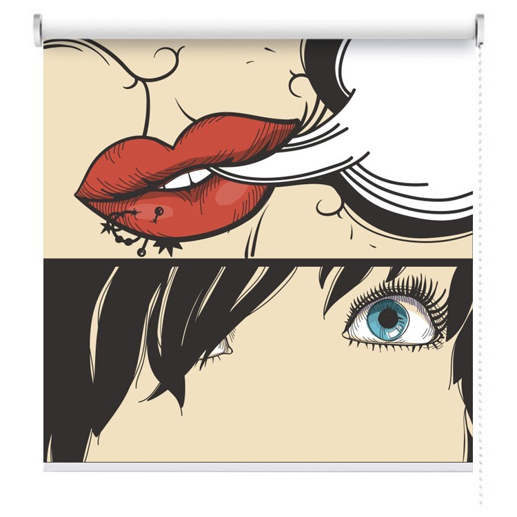 Ρολοκουρτίνα - Ρόλερ Σκίασης Comic Red Lips