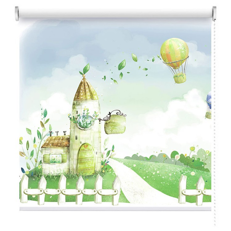 Ρολοκουρτίνα - Ρόλερ Σκίασης Παιδικό τοπίο με αερόστατα