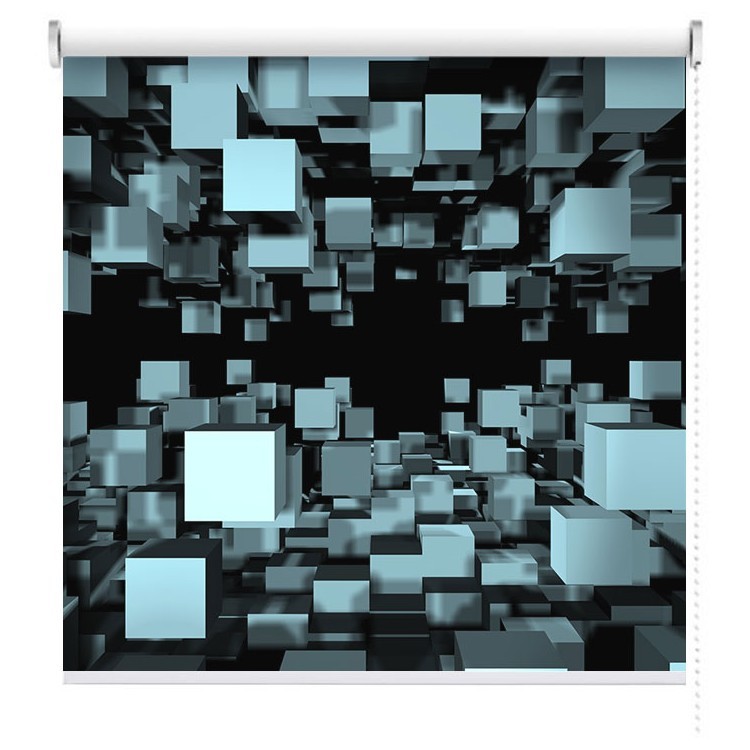 Ρολοκουρτίνα - Ρόλερ Σκίασης 3d cubes