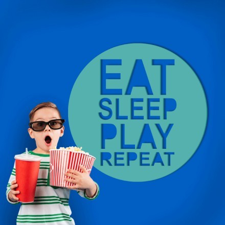 Eat Sleep Play Repeat 3D Σχέδιο