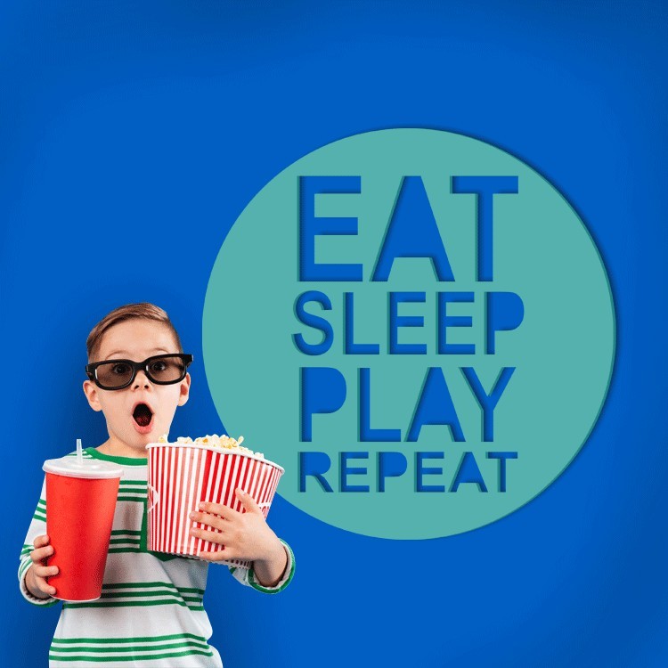 3D Σχέδιο Eat Sleep Play Repeat