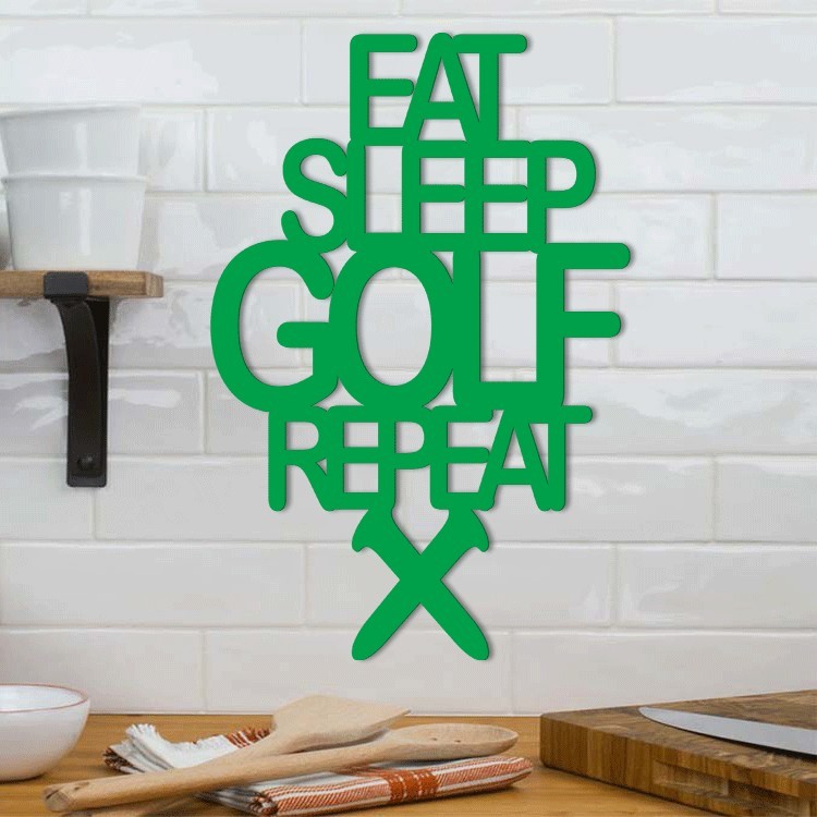 3D Σχέδιο Eat Sleep Golf Repeat