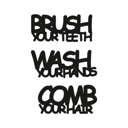 Brush, wash, comb