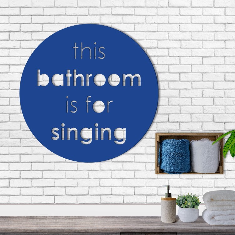 3D Σχέδιο This Bathroom Is For Singing