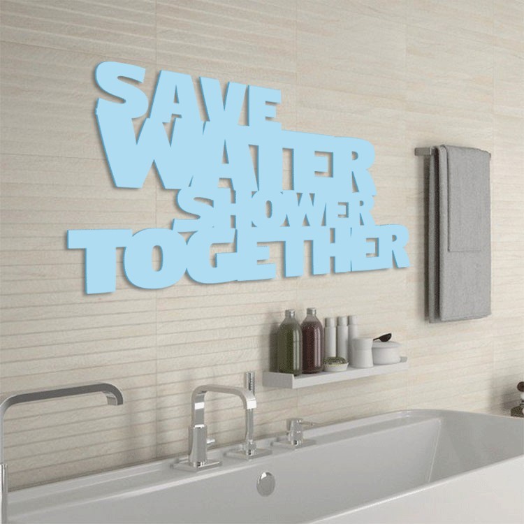 3D Σχέδιο Save Water Shower Together