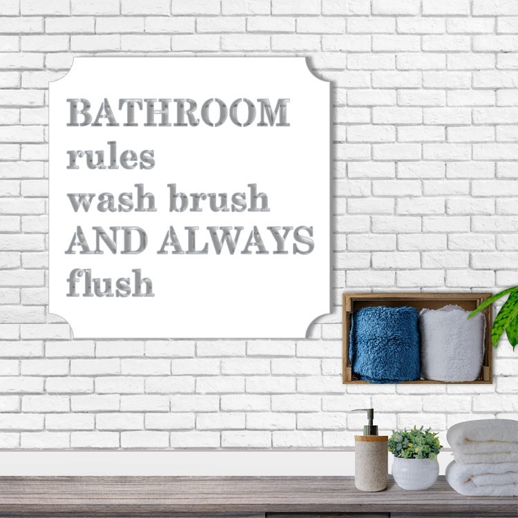 3D Σχέδιο Bathroom Rules