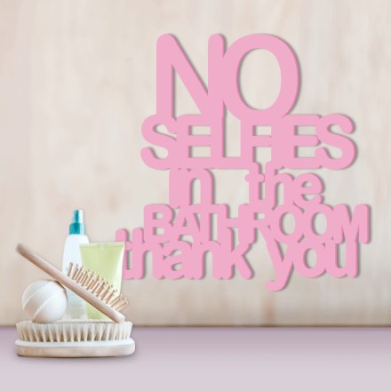 No Selfies In The Bathroom 3D Σχέδιο