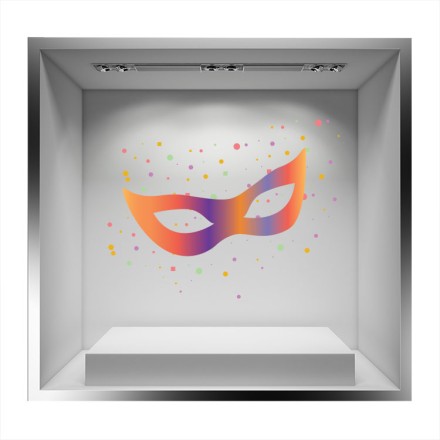 Πολύχρωμη μάσκα με confetti