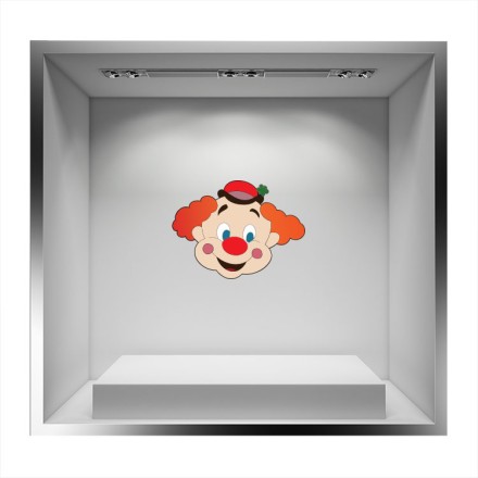 Cute Clown Αυτοκόλλητο Βιτρίνας