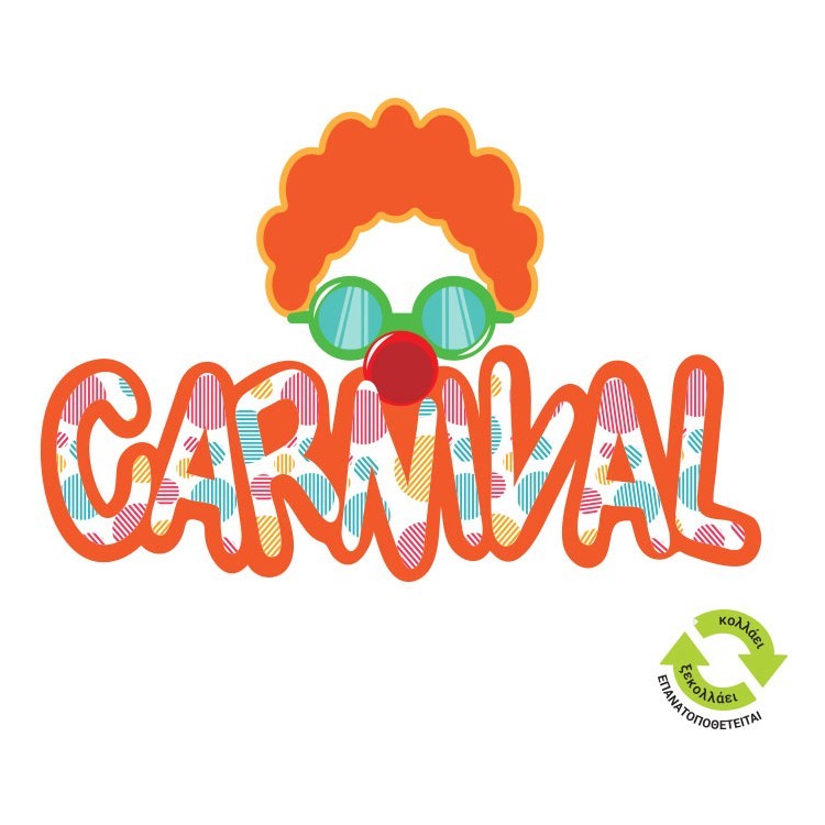 Αυτοκόλλητο Βιτρίνας Χρωματιστό ''Carnival'' me clown