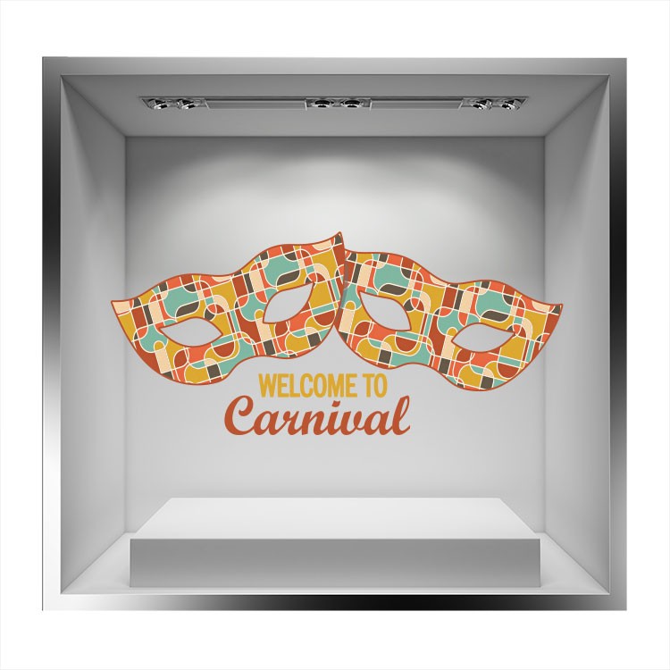 Αυτοκόλλητο Βιτρίνας Welcome Carnival