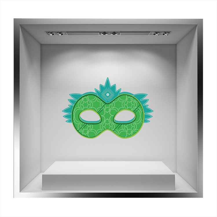 Αυτοκόλλητο Βιτρίνας Green Mask