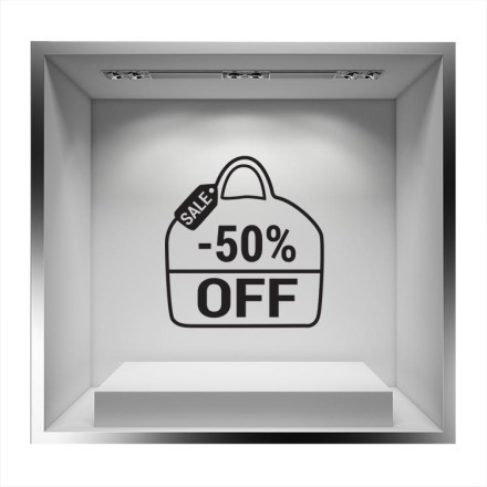 Sale -50/% shopping bag