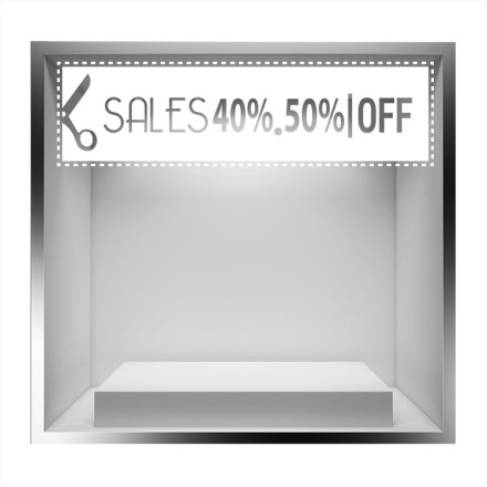 Sales 40% 50% off Αυτοκόλλητο Βιτρίνας