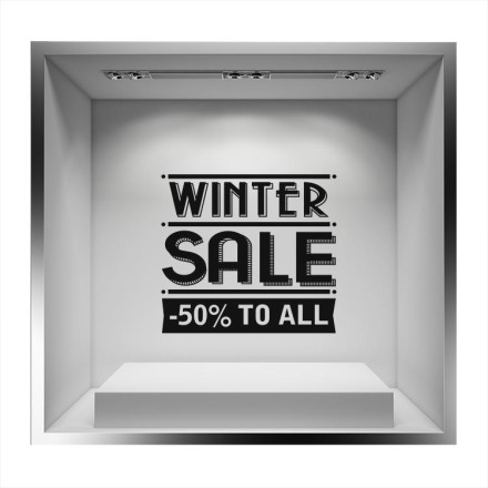 Winter sale -50% to all Αυτοκόλλητο Βιτρίνας
