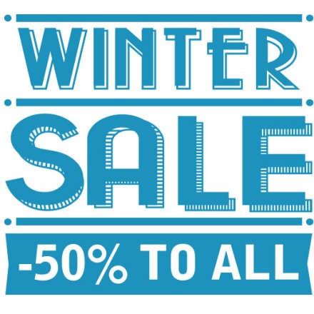 Winter sale -50% to all Αυτοκόλλητο Βιτρίνας