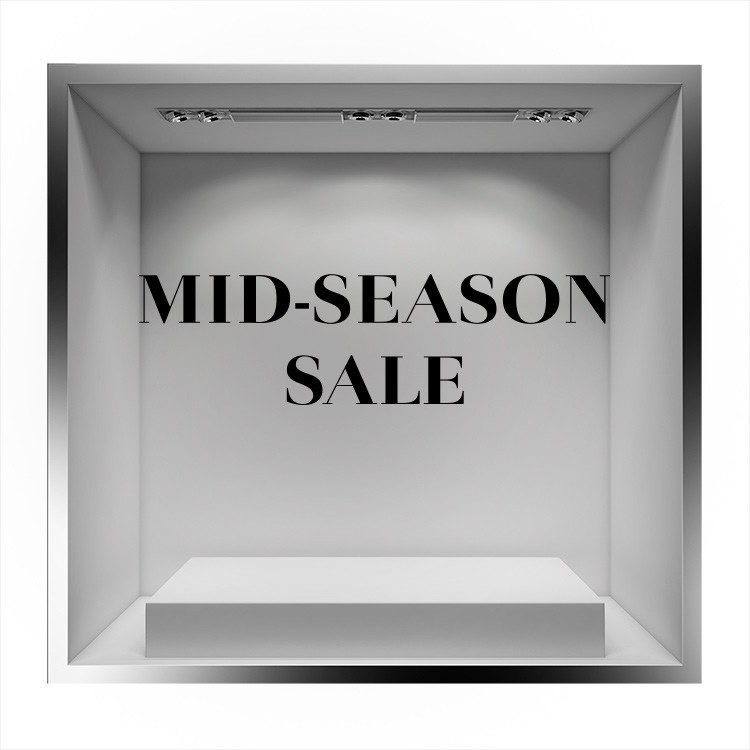 Αυτοκόλλητο Βιτρίνας Mid Season Sale