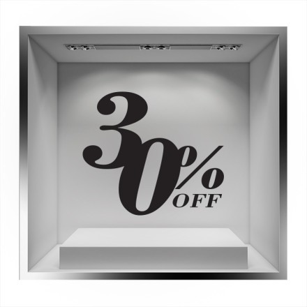 Sale 30% off Αυτοκόλλητο Βιτρίνας