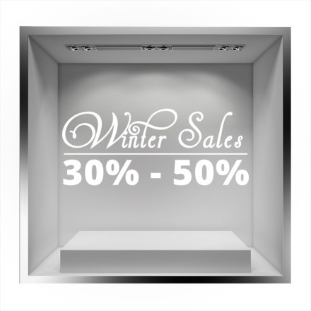 Winter Sales 30%-50% Αυτοκόλλητο Βιτρίνας