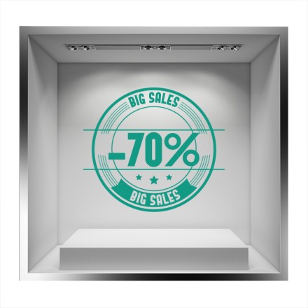 Big Sales Retro Αυτοκόλλητο Βιτρίνας