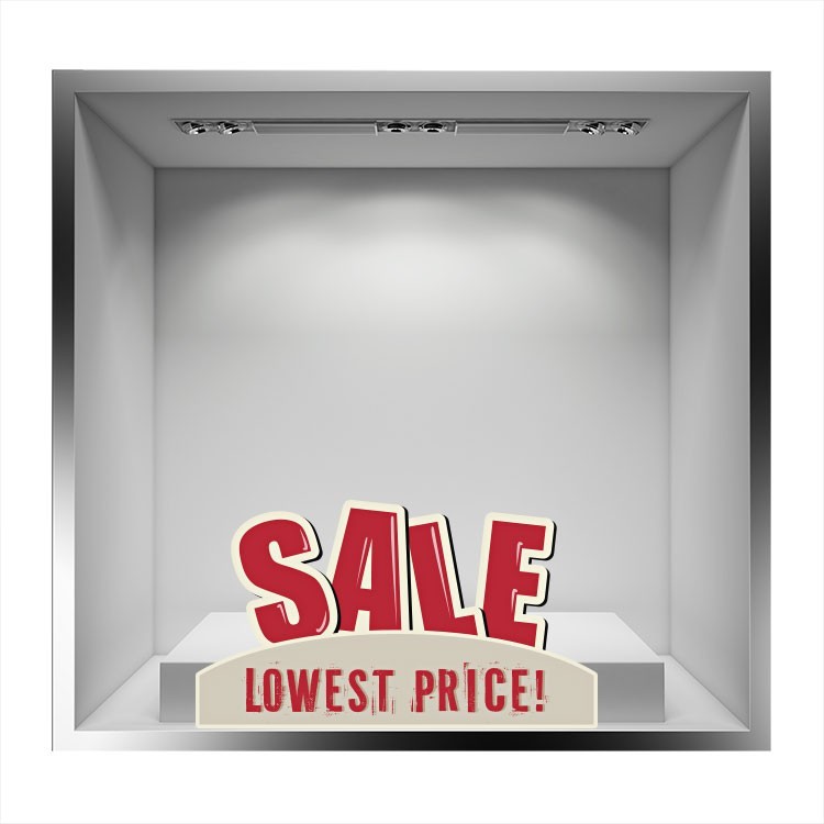 Αυτοκόλλητο Βιτρίνας Lowest price