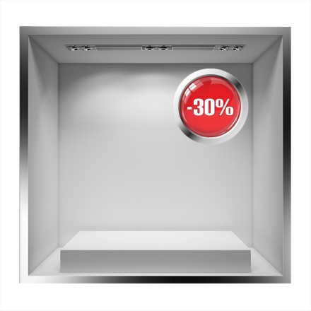 -30% Button Αυτοκόλλητο Βιτρίνας