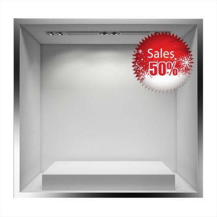 -50% νιφάδα χιονιού Αυτοκόλλητο Βιτρίνας