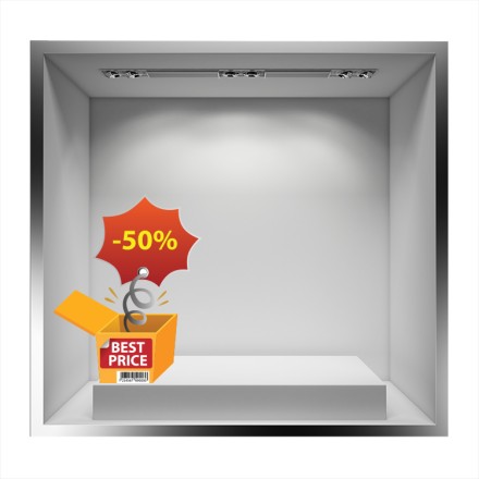 Best price -50% Αυτοκόλλητο Βιτρίνας