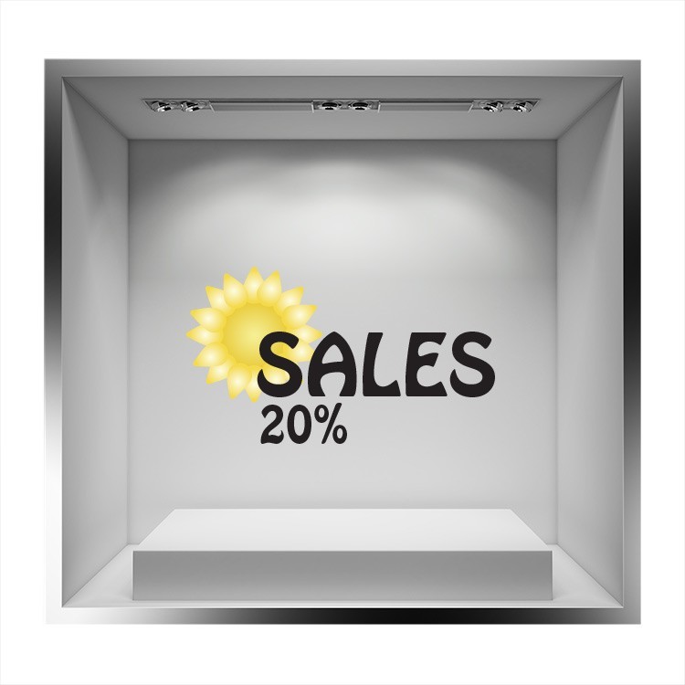 Αυτοκόλλητο Βιτρίνας Sales 20%