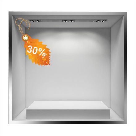 -30% Πορτοκαλί φτερό Αυτοκόλλητο Βιτρίνας