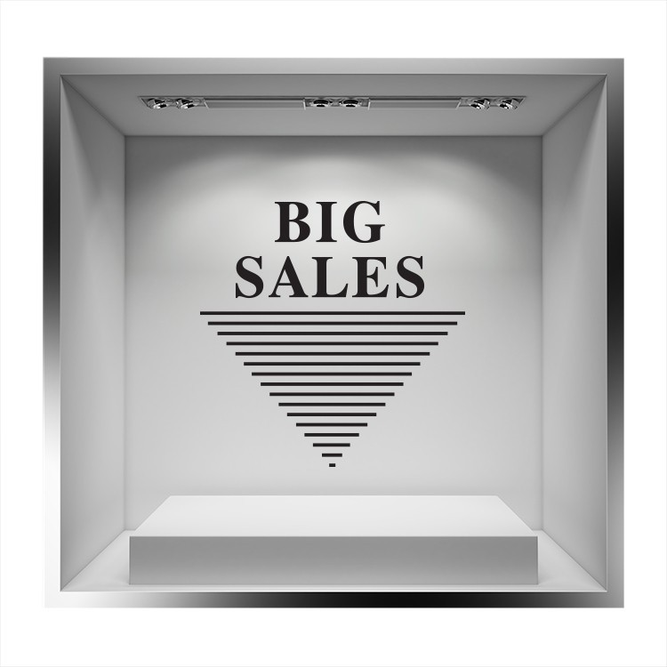 Αυτοκόλλητο Βιτρίνας Big sales γραμμές υπογράμμισης