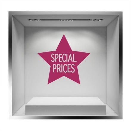 Special price μέσα σε χρωματιστό αστέρι