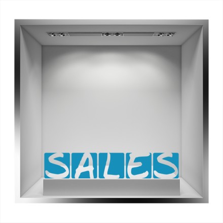 Sales σε χρωματιστά τετράγωνα Αυτοκόλλητο Βιτρίνας
