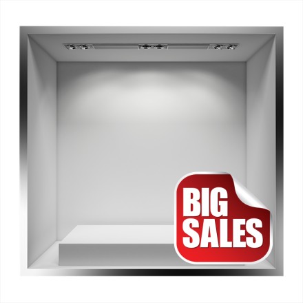 Big sales αυτοκόλλητο που ξεκολλάει Αυτοκόλλητο Βιτρίνας
