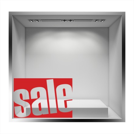 Sales με χρωματιστό περίγραμμα Αυτοκόλλητο Βιτρίνας