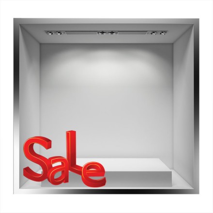 Sale 3D Αυτοκόλλητο Βιτρίνας