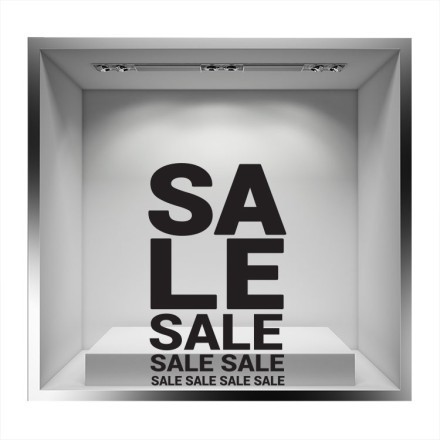 Sale Sale Sale Αυτοκόλλητο Βιτρίνας